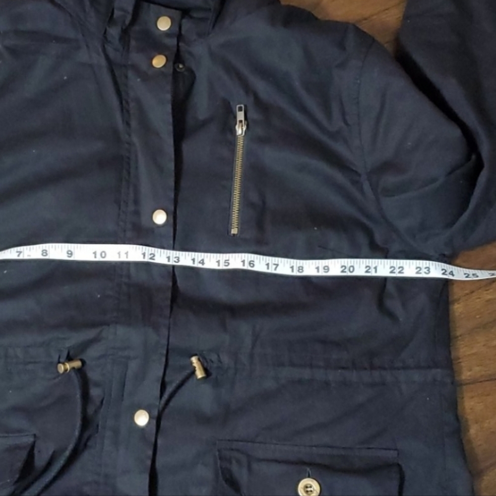 Born To Explore Jacket from Chic Soul, Navy, Hooded, Size 2x - Picture 7 of 7
